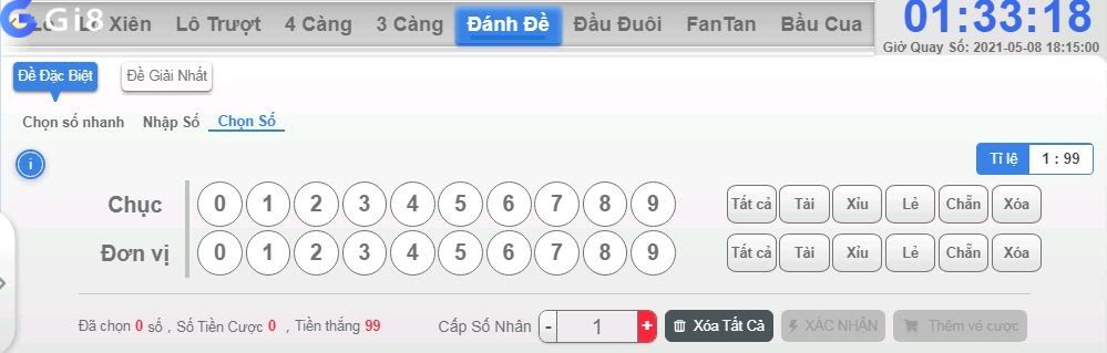 Các cách chơi số đề Gi88